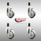 Service Caster 4 Inch 316SS Gray Polyurethane Swivel 1-3/8 Inch Expanding Stem Caster Set SCC SCC-SS316EX20S414-PPUB-138-4 - alternate 3